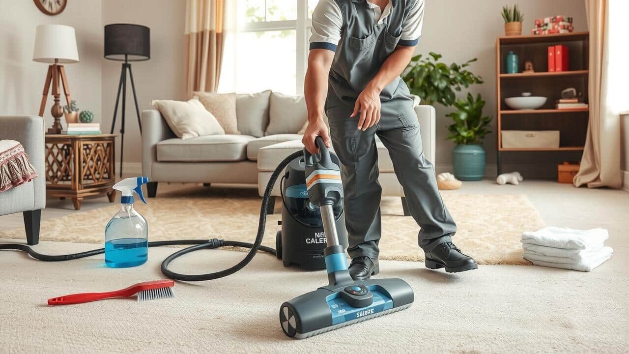 What is the best way to spot clean carpet?